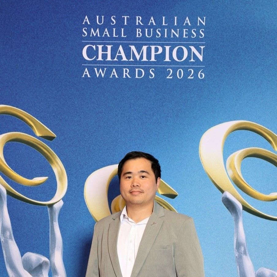 Lance at the Australian Small Business Champion Awards 2026.